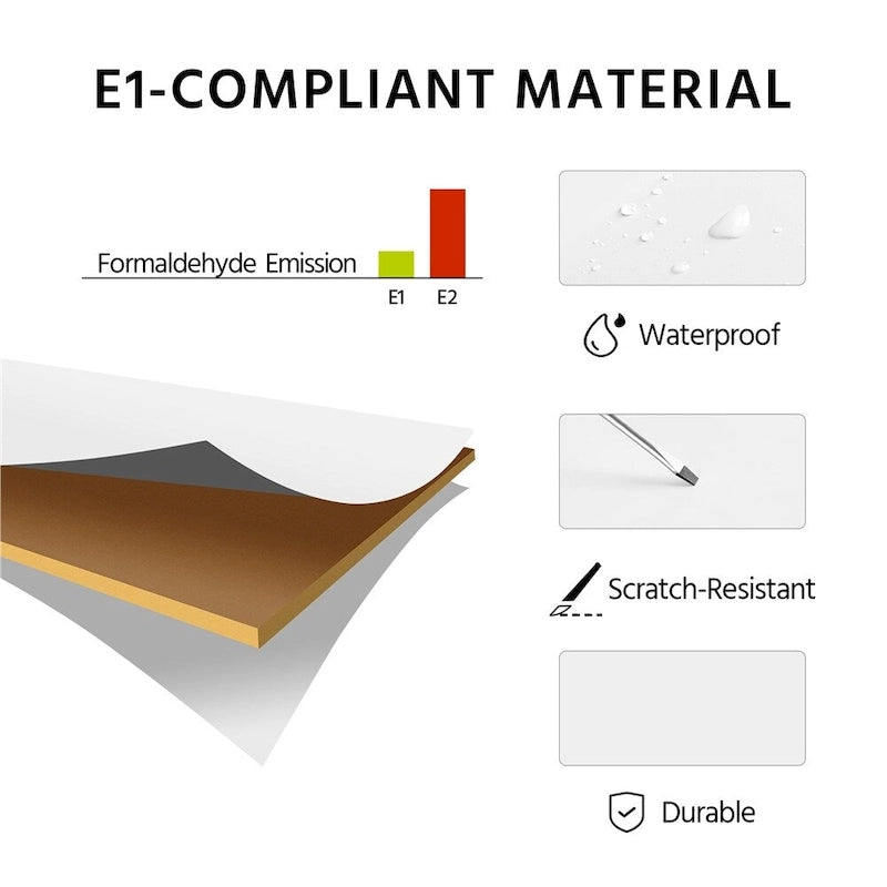 Table d'appoint moderne Yaheetech avec étagère de rangement, 3 niveaux, fine, blanche