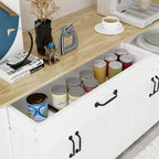 Buffet de style campagnard avec 2 tiroirs et 4 portes