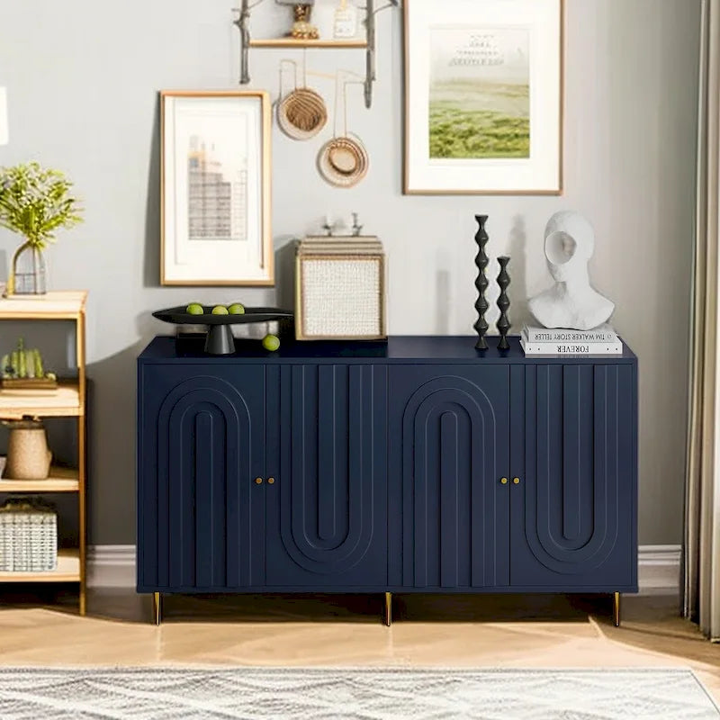 Vitrine en bois avec portes coulissantes en verre