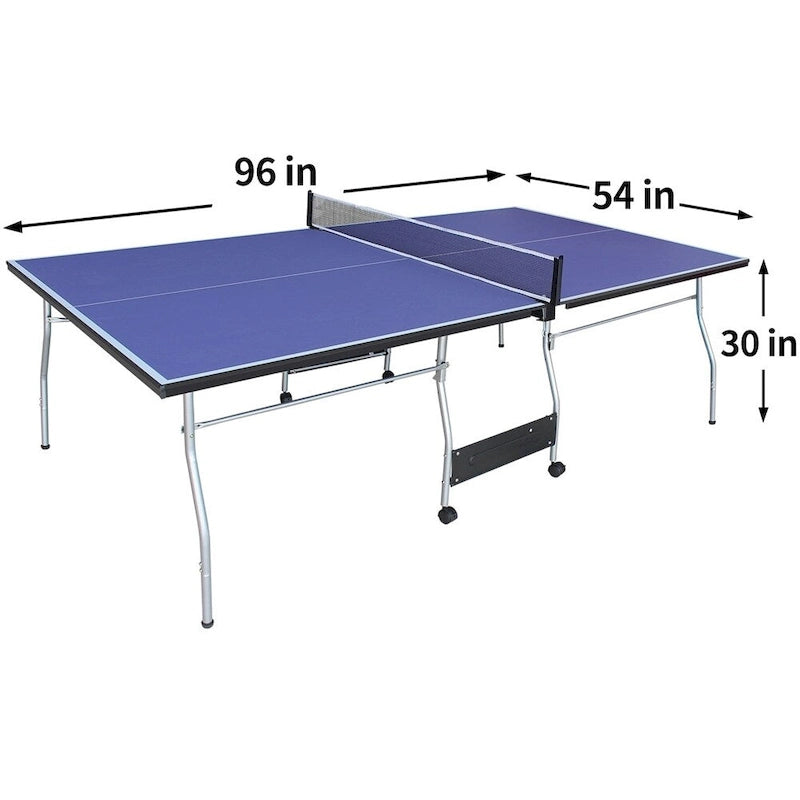 Table de ping-pong pliable de taille moyenne (2,44 m), 2 raquettes et 3 balles