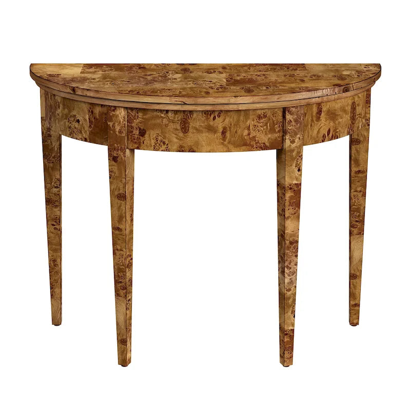 Table console Hampton Demilune Burl 36
