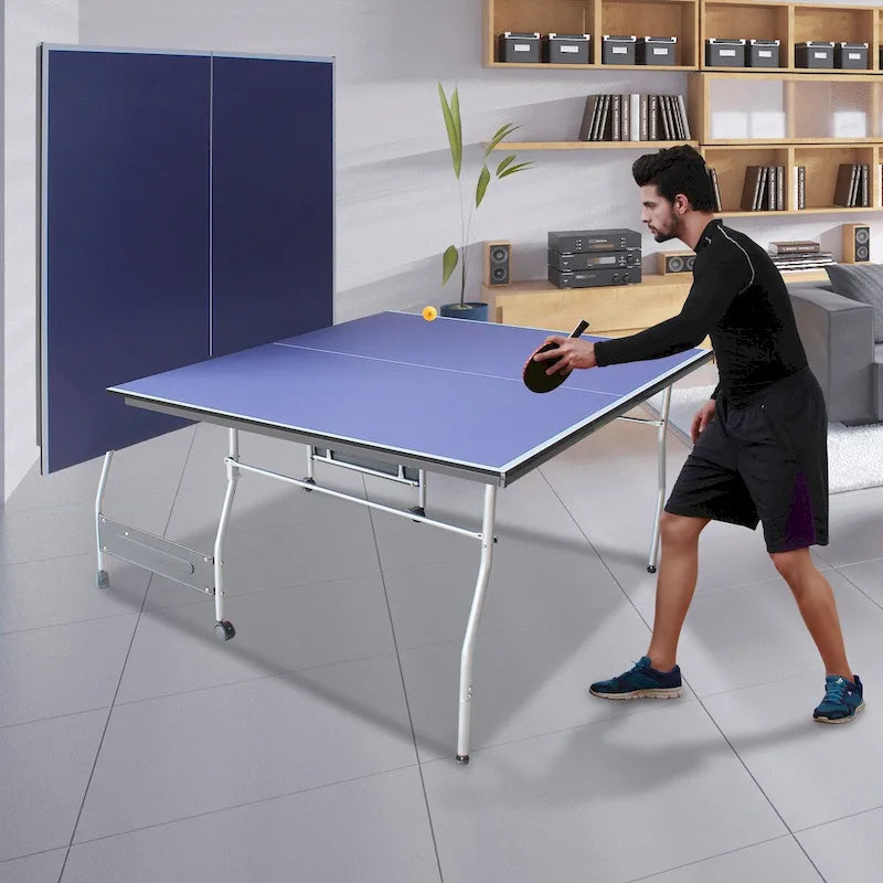 Table de ping-pong pliable de 2,4 m (8 pi), 2 raquettes et 3 balles