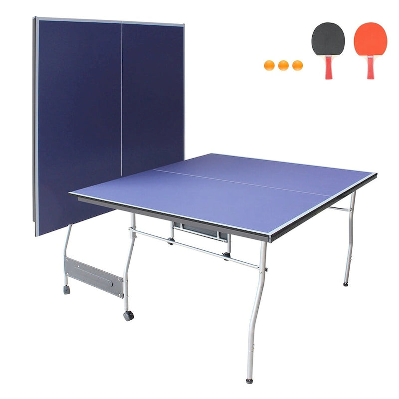Table de ping-pong pliable de 2,4 m (8 pi), 2 raquettes et 3 balles