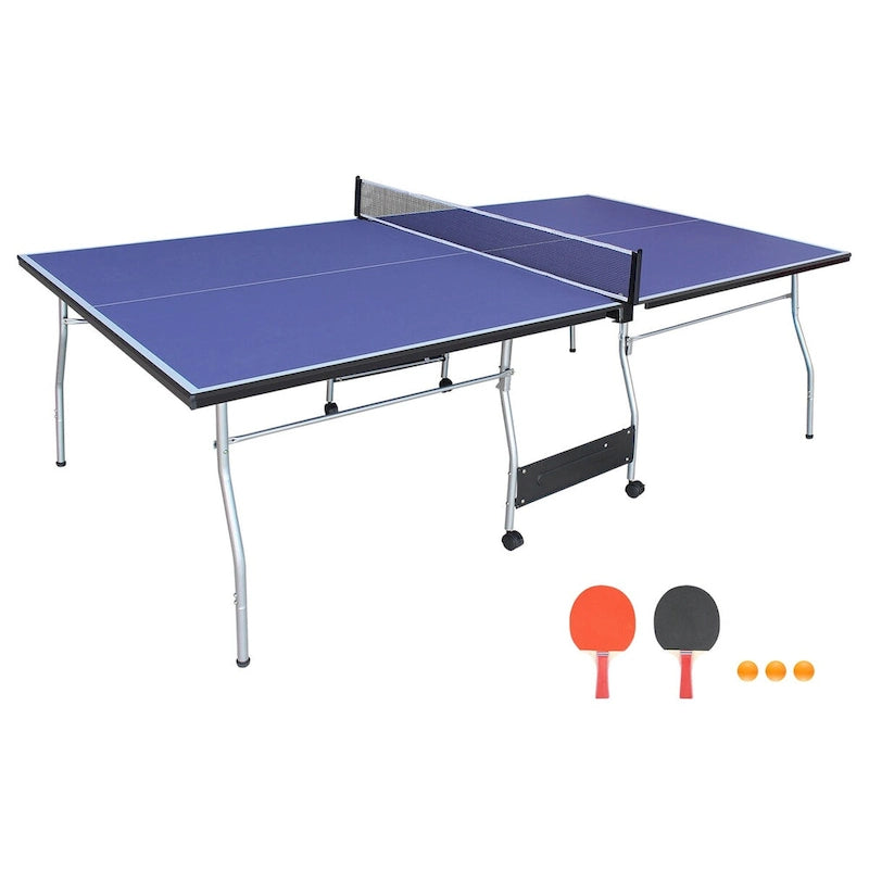 Table de ping-pong pliable de 2,4 m (8 pi), 2 raquettes et 3 balles