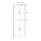 Armoire de rangement haute pour salle de bain RiverRidge Monroe avec portes et étagères réglables - Blanc