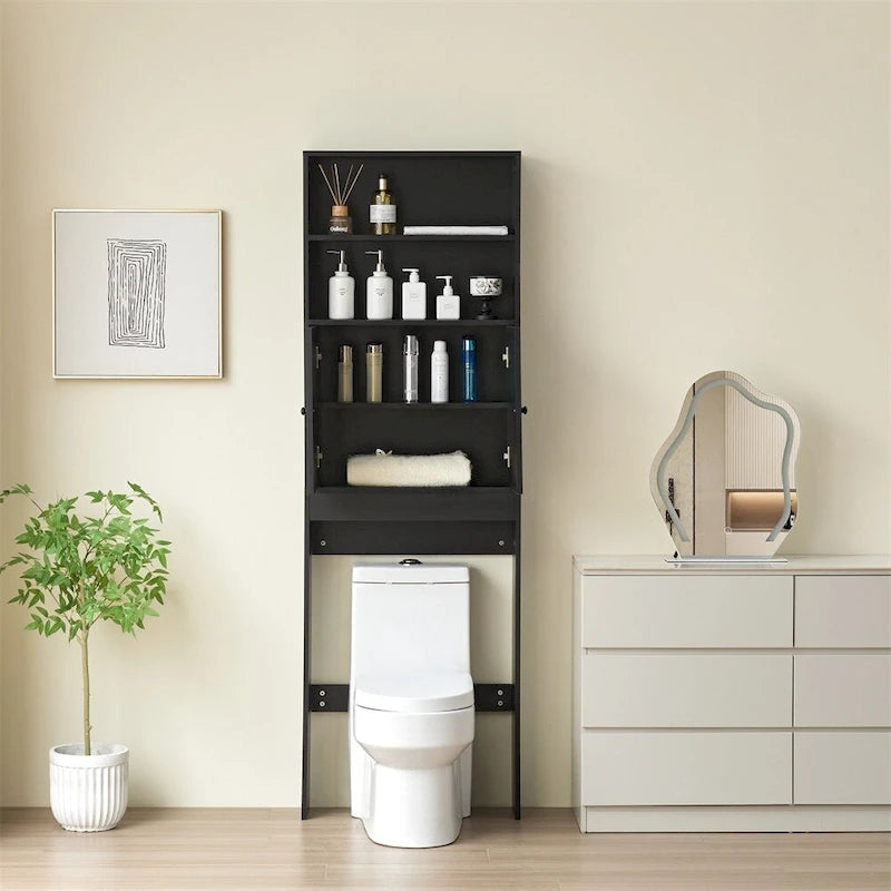 Meuble de rangement au-dessus des toilettes, meuble de rangement de style campagnard au-dessus des toilettes