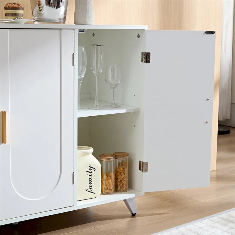 Buffet à 3 portes et étagères amovibles