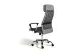 Fauteuil de bureau réglable tissu et pieds en acier gris Vertchez