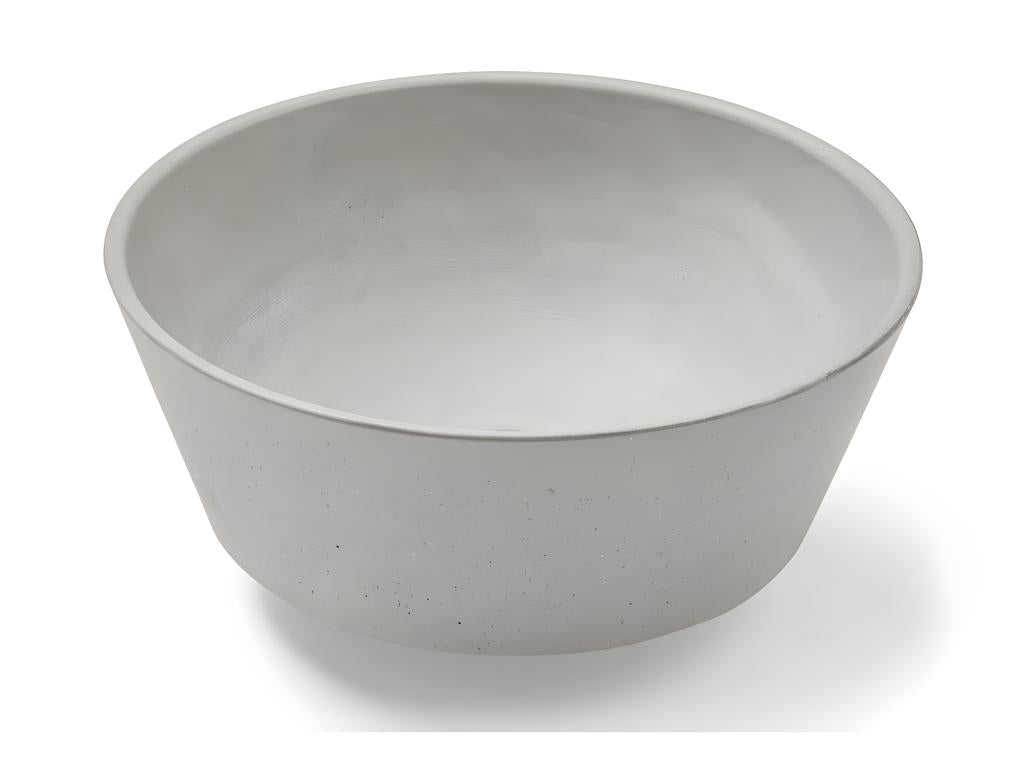 Vasque à poser / lavabo en ciment coloris gris béton - Diamètre 40 x Hauteur 15 cm