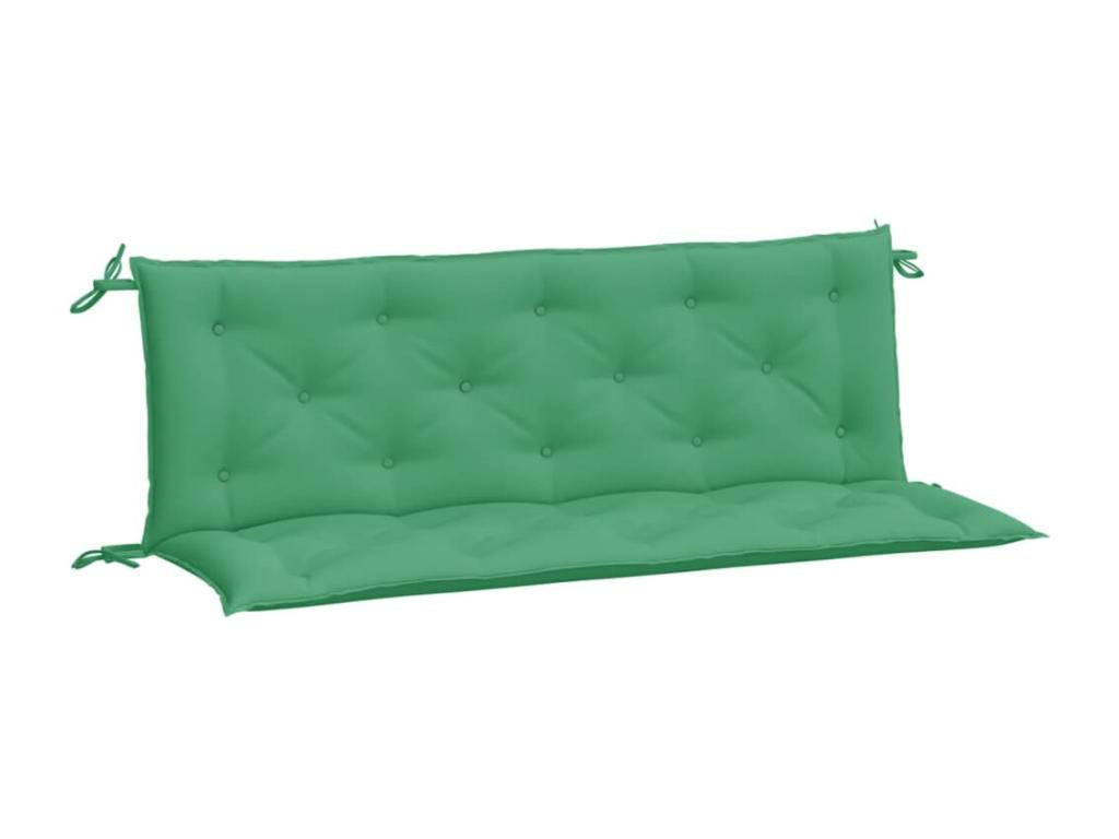 Coussins de banc de jardin 2 pièces vert 150x50x7 cm tissu Vertchez