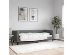Lit de repos sans matelas gris foncé 80x200 cm tissu