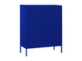 Commode Bleu marine 80x35x101,5 cm Acier