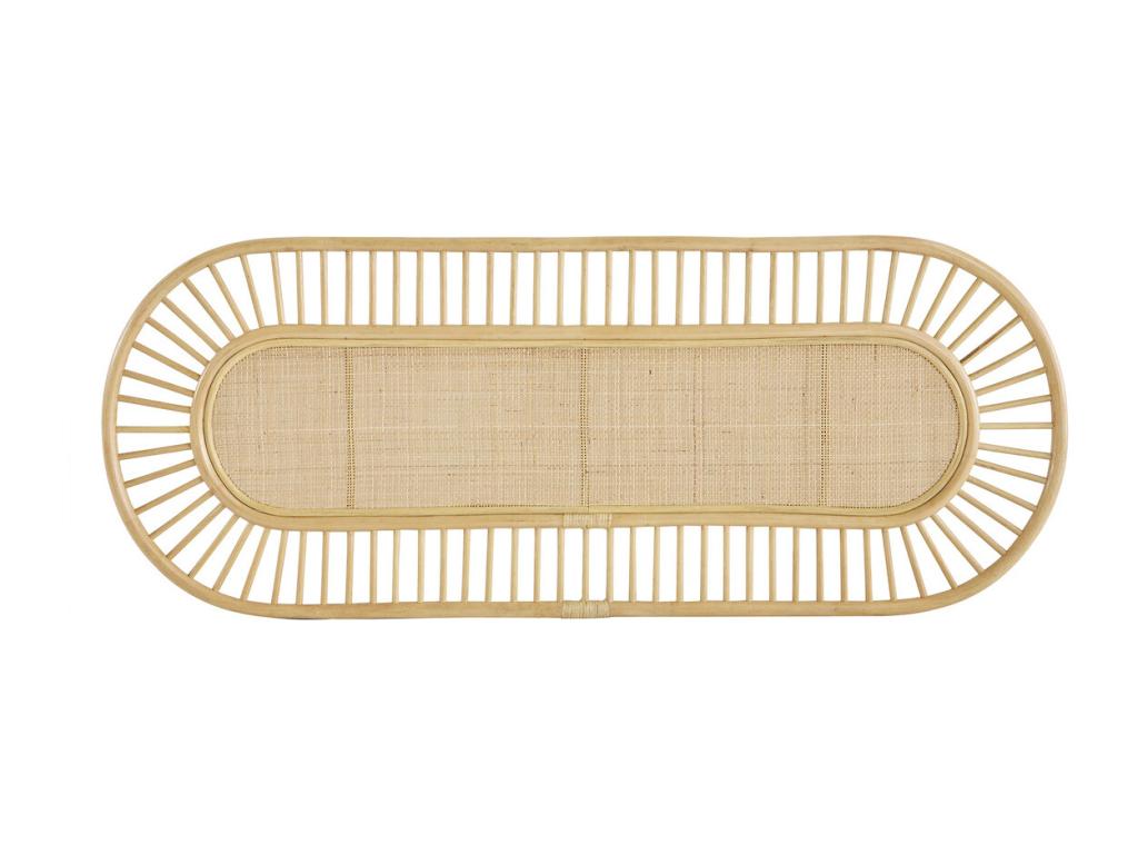 Tête de lit déco en rotin naturel et cannage L165 cm BOW