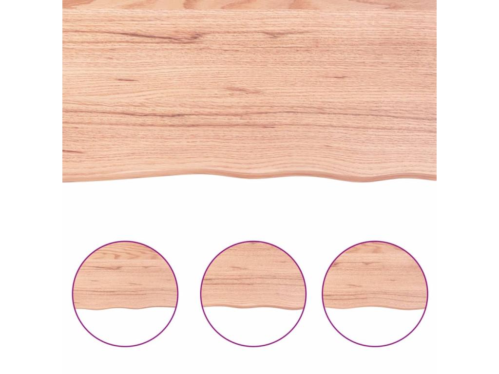 étagère murale marron clair bois chêne massif traité