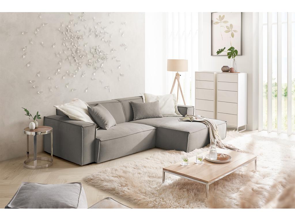 Canapé - Gris velours c?telé - Vertchez