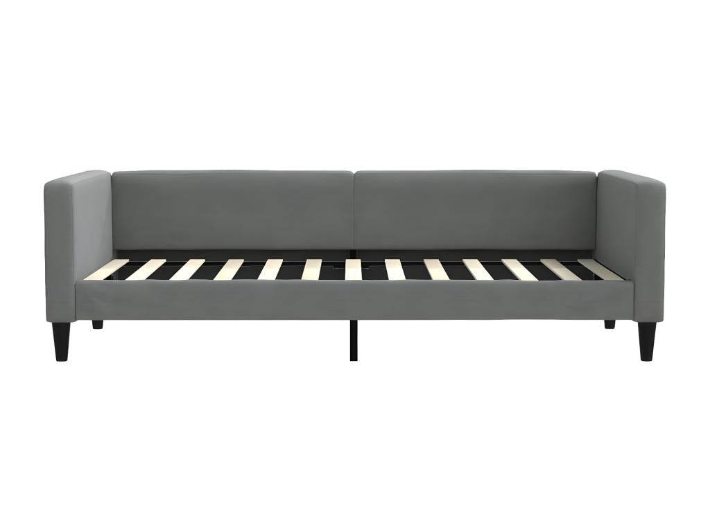Lit de repos sans matelas gris foncé 80x200 cm tissu