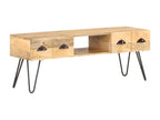 Meuble TV 120x35x45 cm Bois solide de manguier