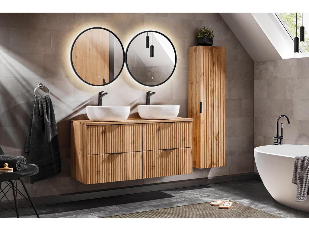 Armoire Haute Vertchez HC35 1D 35x25x140 Clair naturel